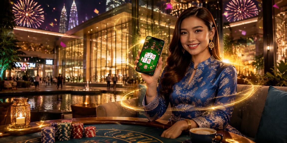 Permainan baccarat klasik dalam suasana kasino mewah di mko888 Malaysia